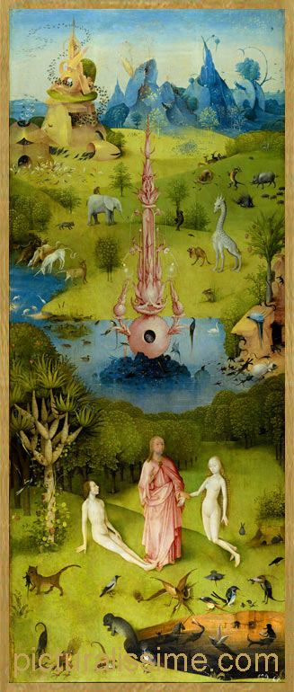 Copie Reproduction Bosch le Jardin des délices (gauche)