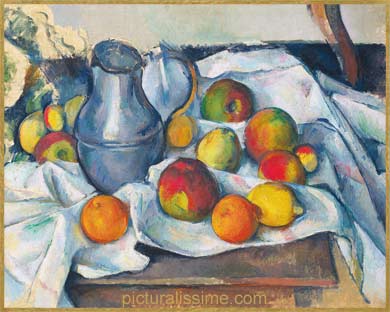 Cézanne Bouilloire et fruits
