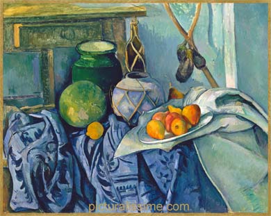 Cézanne Pot de gingembre et des aubergines