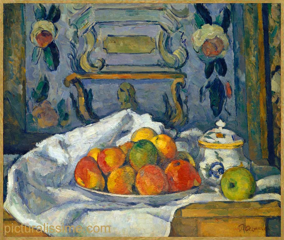Copie Reproduction Cézanne Pommes dans un plat