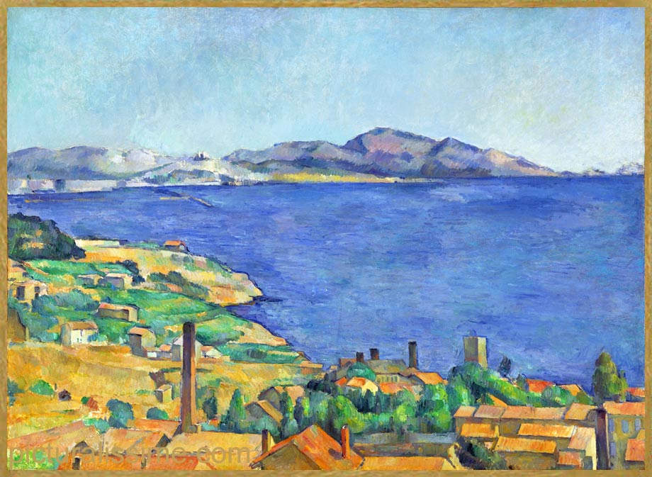 Copie Reproduction Cézanne Le Golfe de Marseille vu de l'Estaque Metropolitan