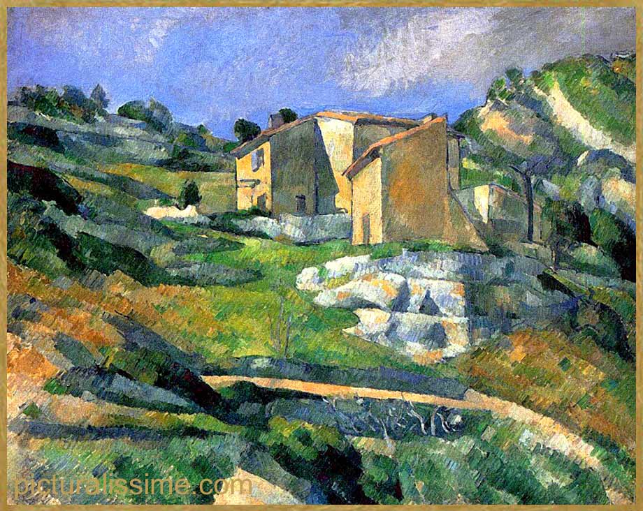 Copie Reproduction Cézanne Maison en Provence