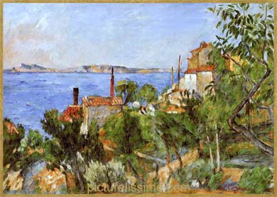 Cézanne paysage la mer à l'estaque