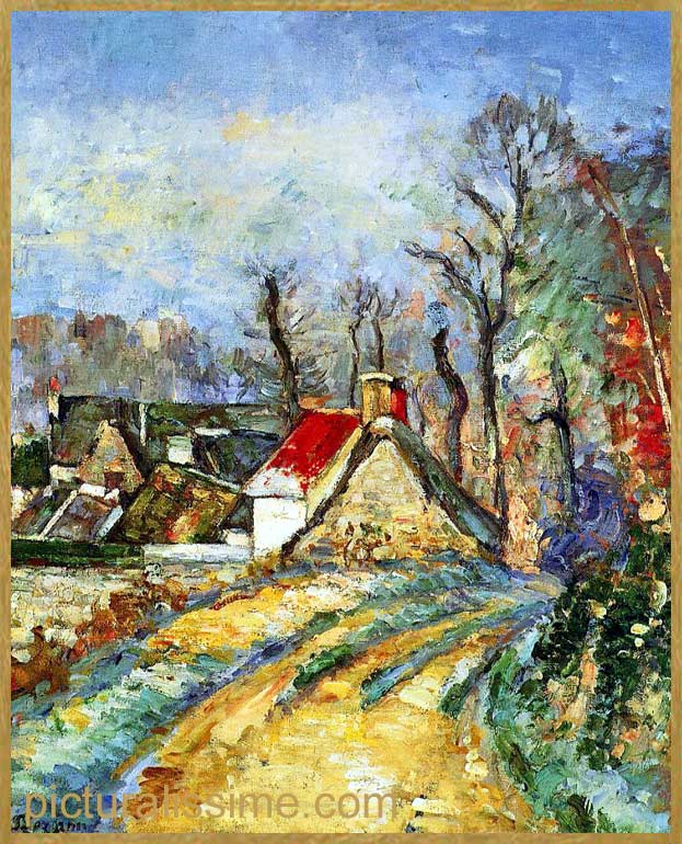 Copie Reproduction Cézanne Route à Auvers sur Oise
