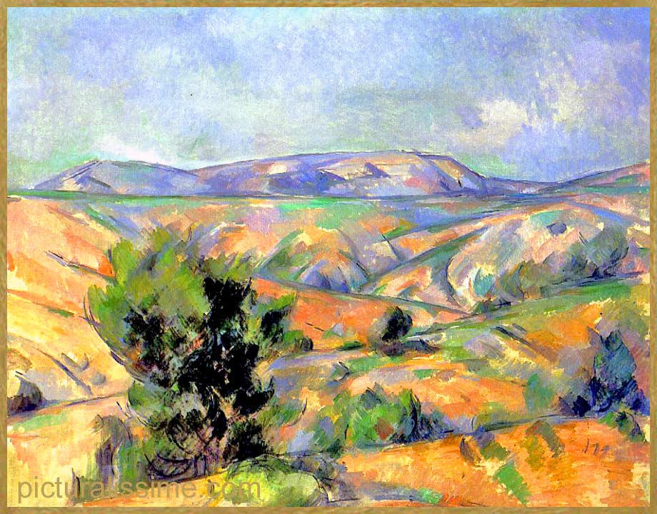 Copie Reproduction Cézanne Montagne Sainte Victoire vue de Gardanne