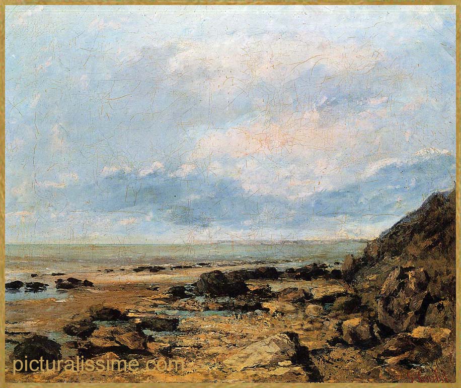 Courbet Bord de mer rocheux Reproduction de Tableaux Copie Tableau de ...