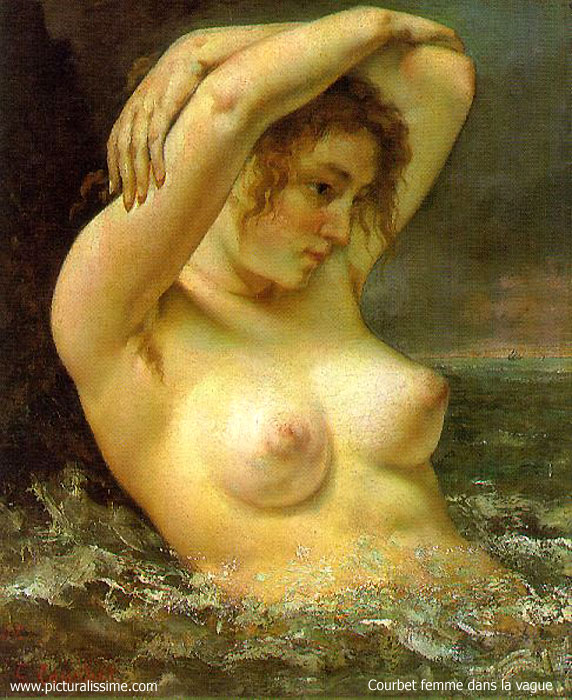 Courbet Femme dans la vague