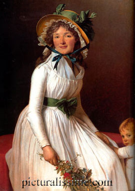 Jacques Louis David portrait de Emilie Serizait et son fils