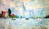 Monet Les barques. Régates à Argenteuil