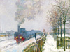 Monet train dans la neige