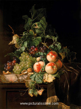 nature morte Willem Van Aelst Fruits