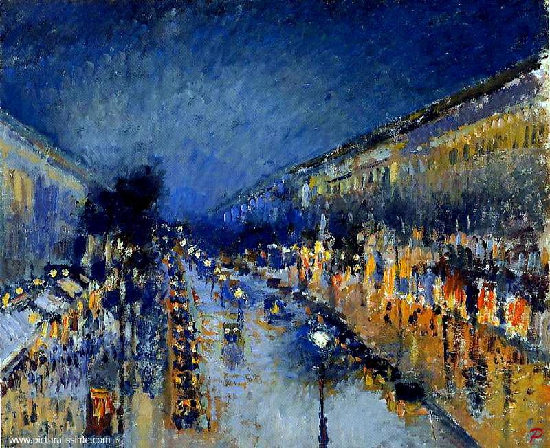 Camille Pissarro Boulevard Montmartre effet de Nuits