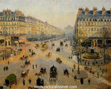Camille Pissarro avenue de l'opéra effet de soleil