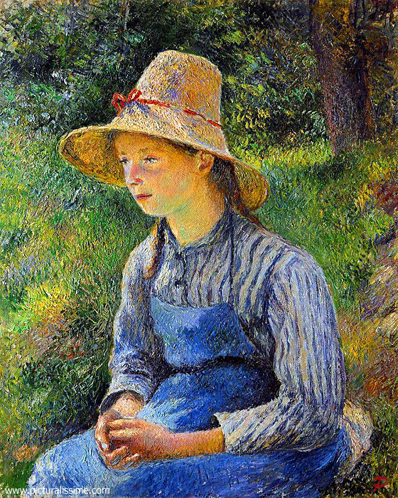Pissarro Jeune Paysanne au Chapeau
