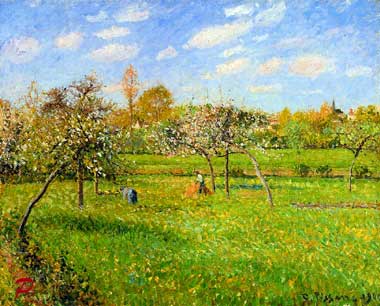 Camille Pissarro matin de printemps à éragny