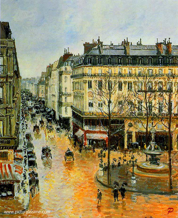 Pissarro rue Saint Honoré après midi effet de pluie