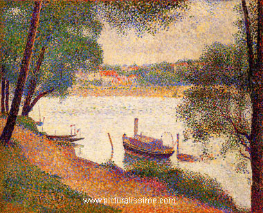 Georges Seurat la Seine à la Grande Jatte au Printemps