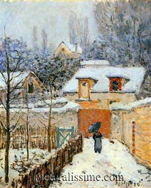 Alfred Sisley neige à louveciennes