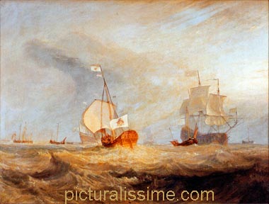Turner Amiral Van Tromp à l'entrée du Texel