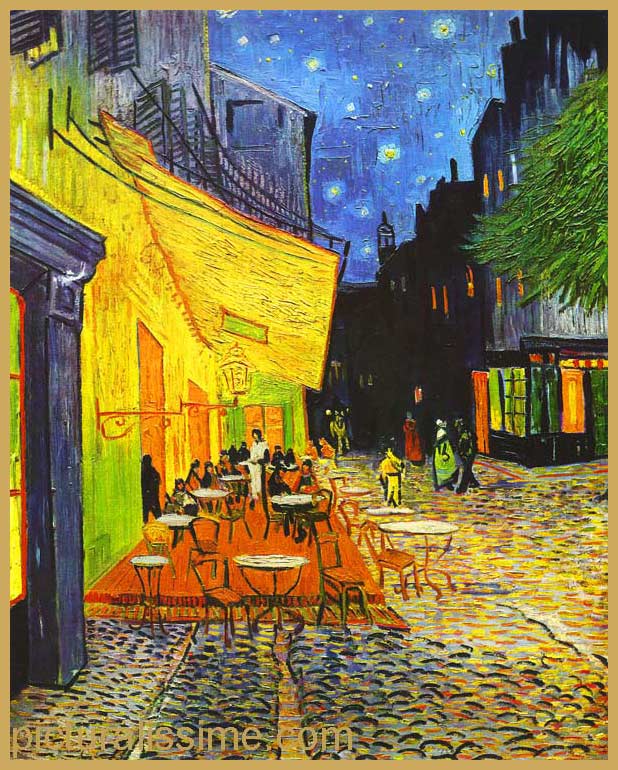 Copie Reproduction Van Gogh Terrasse du café le soir place du Forum à Arles