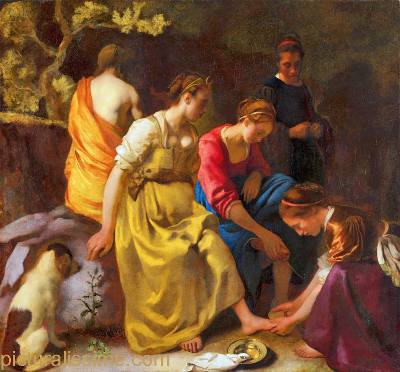 copie reproduction Vermeer Dianes et ses compagnes