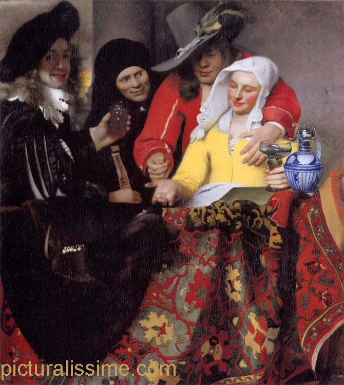 copie reproduction Vermeer l'Entremetteuse