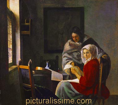 Vermeer la leçon de musique interrompue