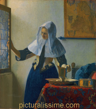 Vermeer jeune femme avec un pichet d'eau