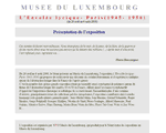 Exposition L'Envolée lyrique- Paris 1945-1956 Musée du Luxembourg