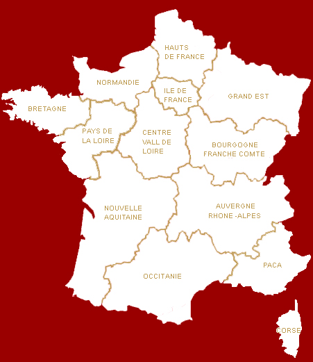 Carte régions France
