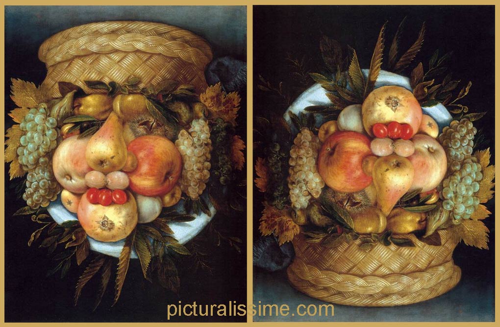 Copie Reproduction Arcimboldo Corbeille de Fruits