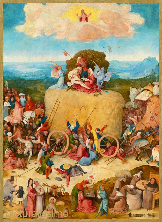 Copie Reproduction Bosch le Chariot de Foin (partie centrale)