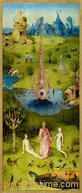 Bosch le Jardin des délices (partie gauche)