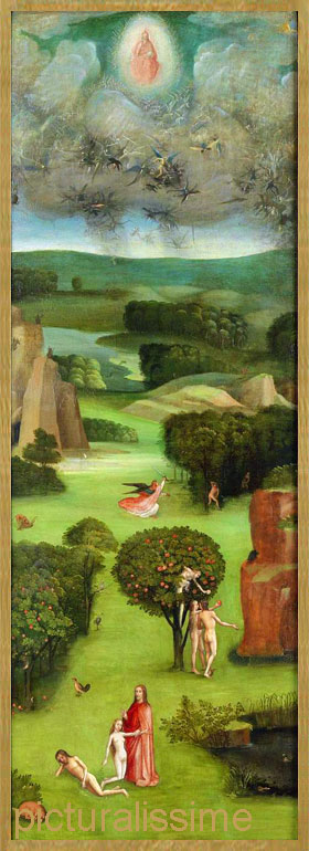 Copie Reproduction Jérôme Bosch le Jugement Dernier (gauche)