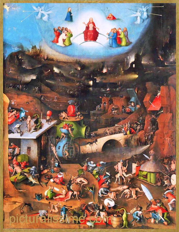 Copie Reproduction Bosch le Jugement Dernier ( centre )