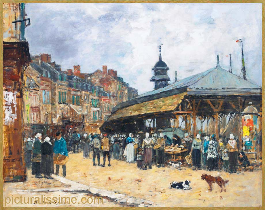 Copie Reproduction Boudin Marché  Trouville