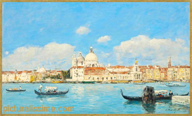 Boudin Venise, la Salute, la Douane et le début du Grand Canal