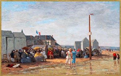 Boudin l'heure du Bain à Trouville