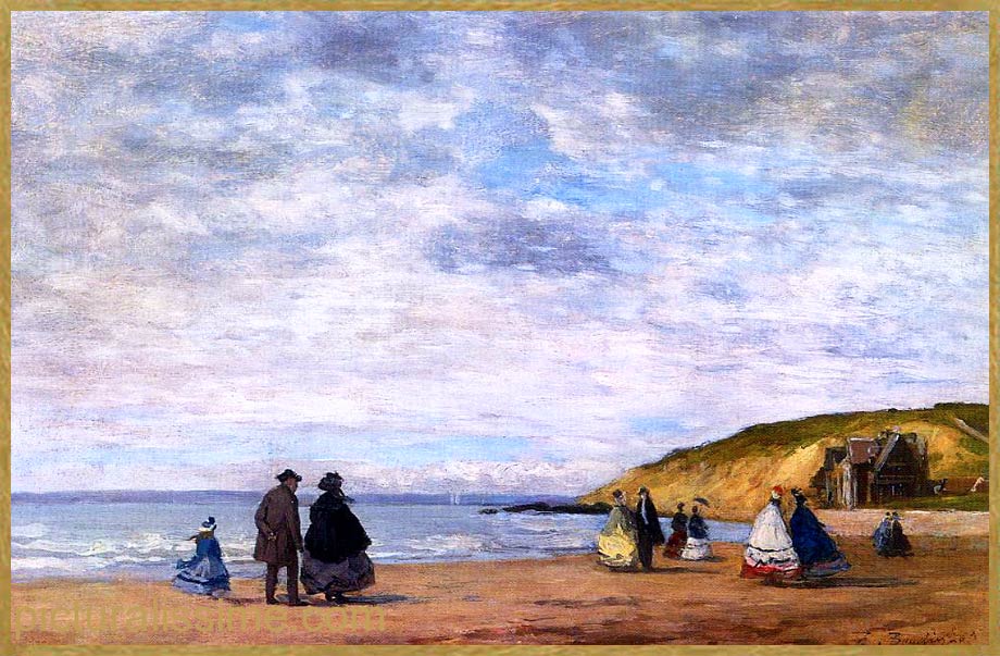 Copie Reproduction Eugène Boudin Marche sur la Plage