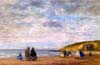 Boudin marche sur la plage