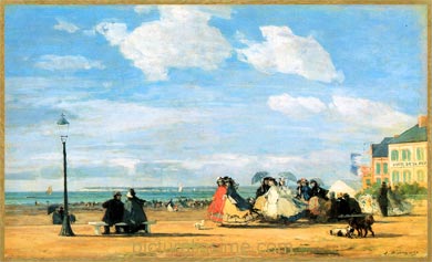 Boudin La plage  Trouville - L'impératrice Eugénie