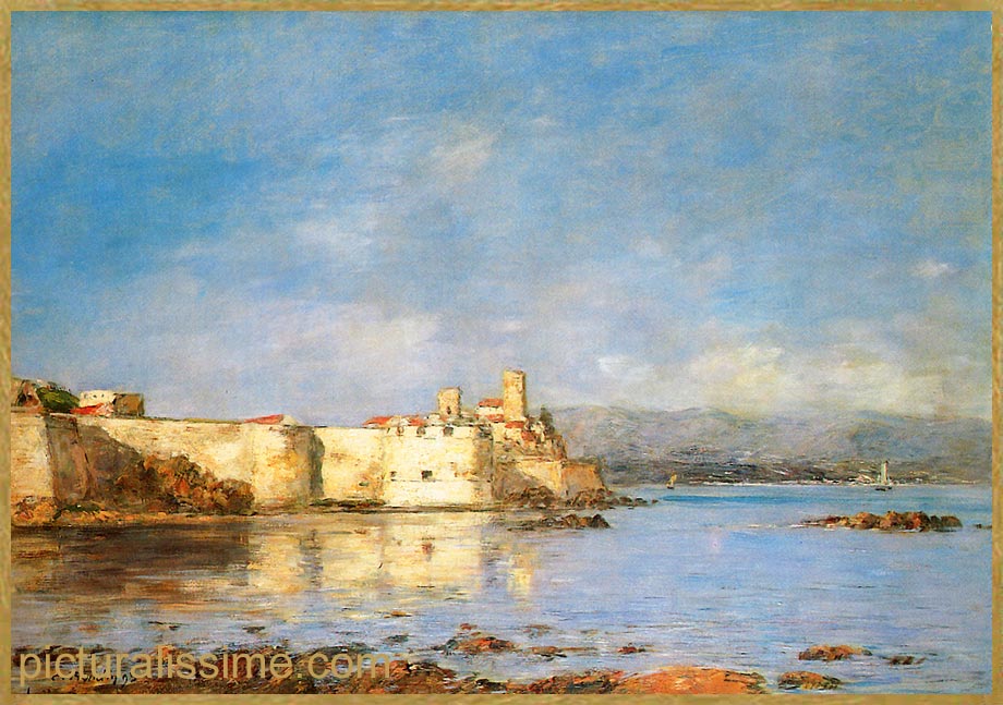 Copie Reproduction Eugène Boudin le Port d'Antibes