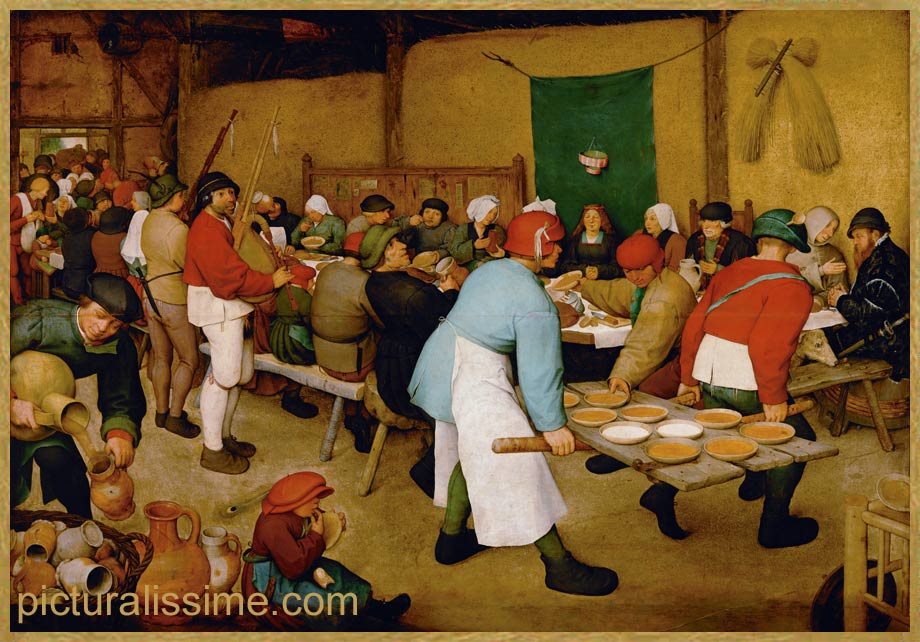 copie reproduction Bruegel le Repas de noces