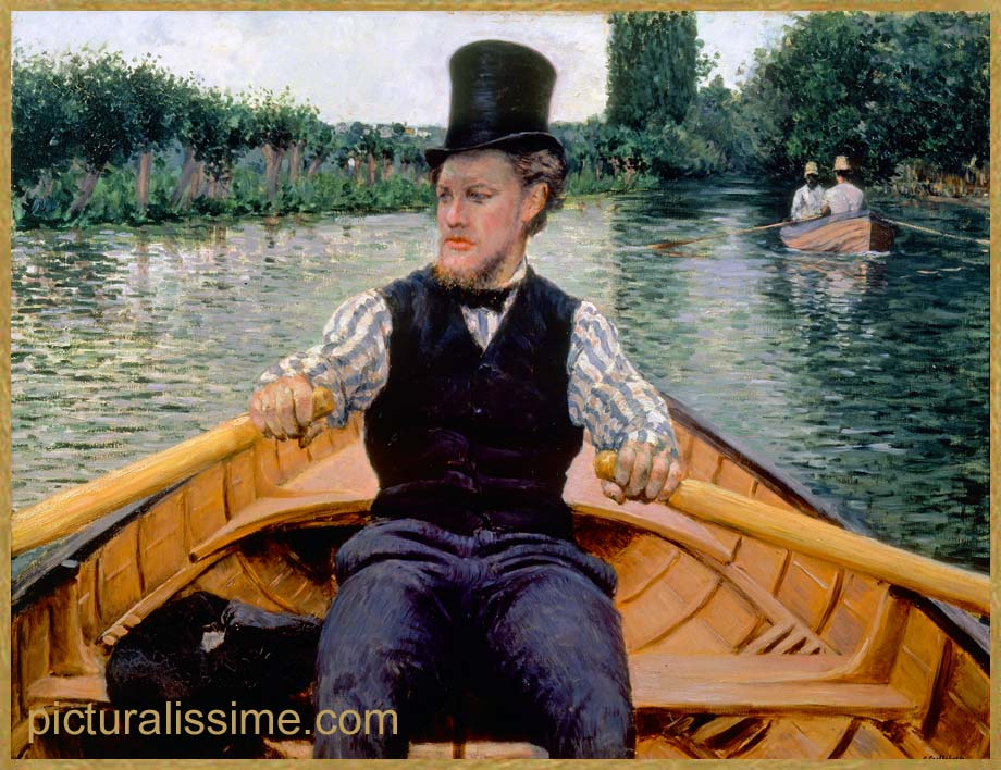 Copie Reproduction Caillebotte Partie de bateau