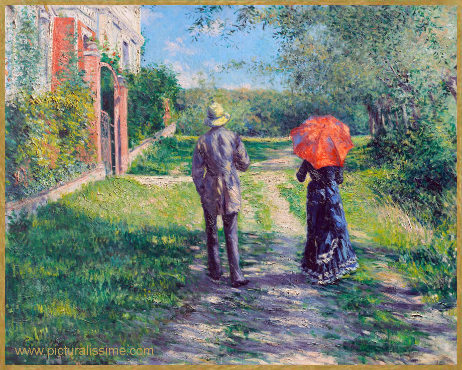 Copie Reproduction Caillebotte Chemin montant