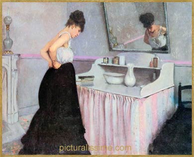 Caillebotte Femme devant sa Coiffeuse