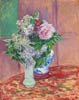 Caillebotte Vases lilas et pivoines dans deux vases