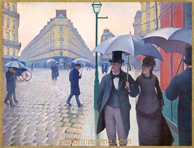 Caillebotte Paris temps de pluie