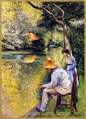 Caillebotte petecirc;cheur au bord de l'yerres