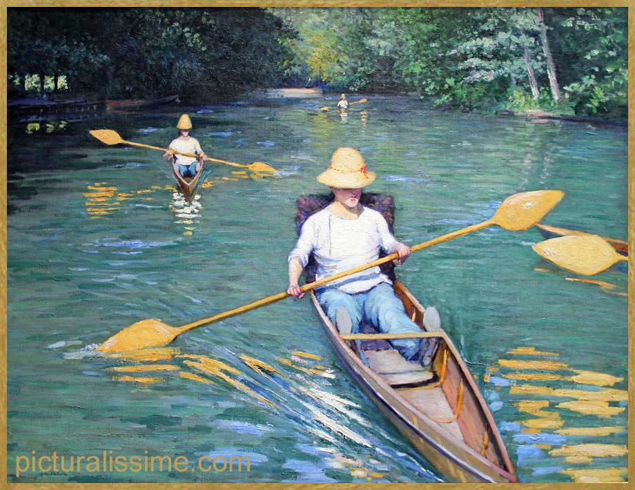 Copie Reproduction Caillebotte Périssoires Washington